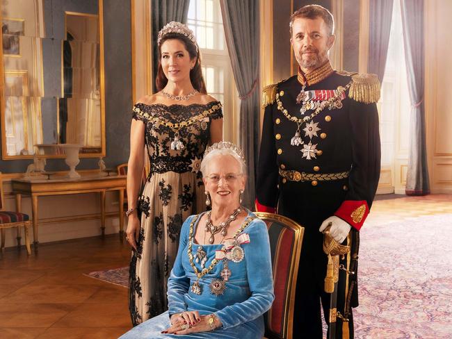 Queen Margrethe with Crown Prince Frederik and Crown Princess Mary. Picture: Per Morten Abrahamsen/Royal House