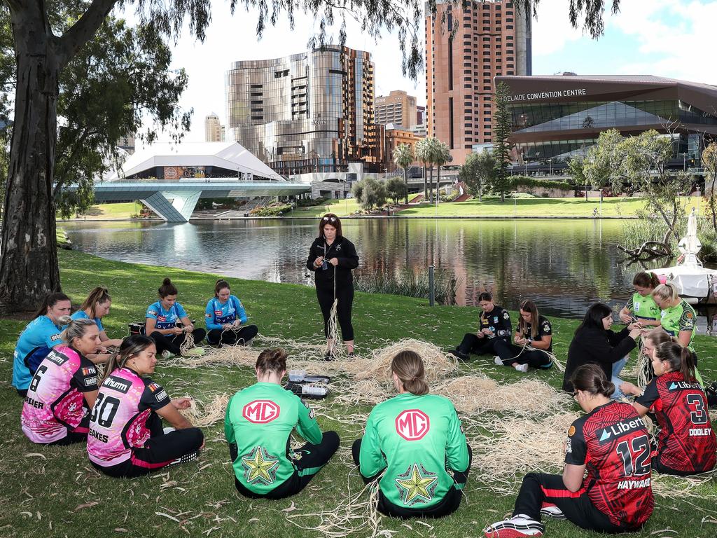 WBBL players at the launch of the WBBL First Nations Round. Picture: GETTY