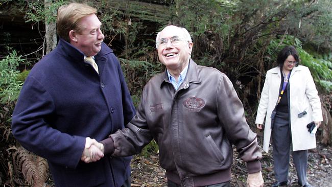 Paul Lennon with John Howard in 2005.