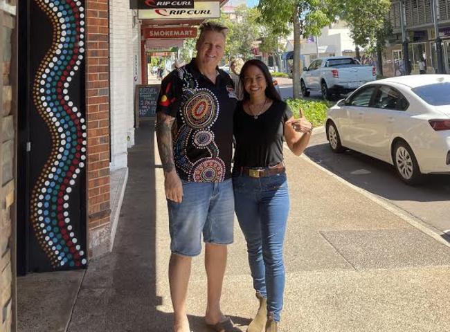 Martina Hazelbane is a traditional Larrakia/Warai woman from Darwin and Adelaide River. She was 15 and half years old when she started a four-year hairdressing apprenticeship with Mr Gary Strachan who owns Deadly Hair Dude in Darwin. Picture: Supplied