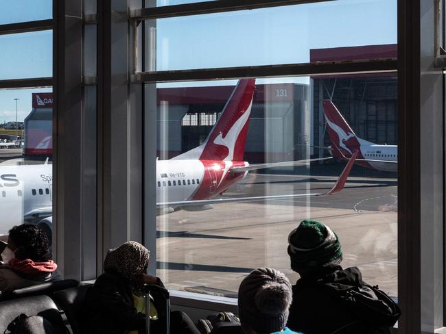 SYDNEY, AUSTRALIA - NewsWire Photos , JUNE 25, 2022: Generic of Quantas terminal at the Sydney airport.  Picture: NCA NewsWire / Flavio Brancaleone