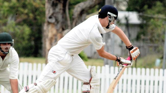 Classic forward defence from Jack Wildermuth while batting for Valley.