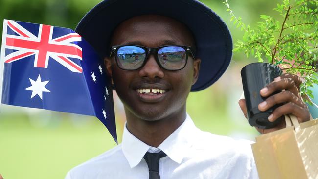 Ezechiel Mukundane celebrates Australia Day. Darebin Council could lose the right to hold citizenship ceremonies if it goes ahead with a plan to move them from January 26.