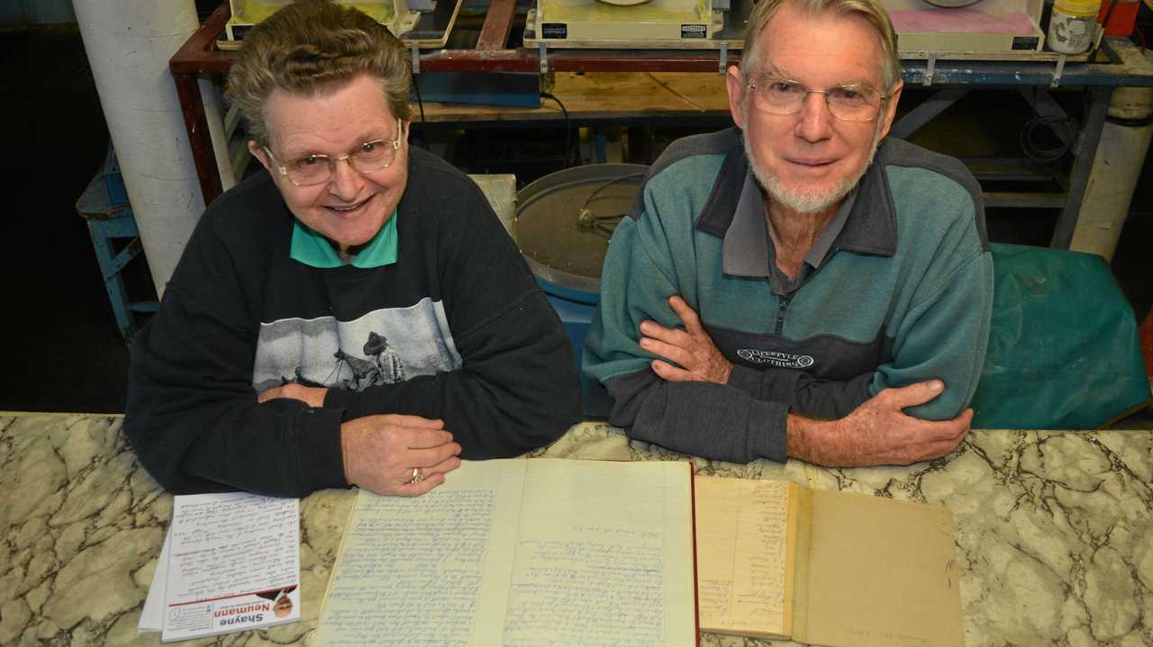 Cindy Thwaites and Leon Steinhardt are mining for information about the Gatton Lapidary Club's history. Picture: Ebony Graveur