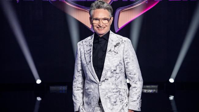 Comedian Dave Hughes on the set of The Masked Singer