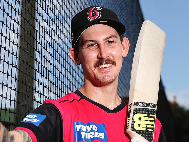 Nic Maddinson of the Sydney Sixers poses for a portrait at the SCG. Picture: Brett Costello