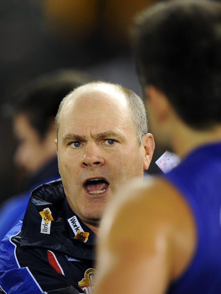 Rodney Eade lets rip at Brian Lake.