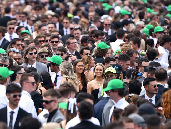 Fans gather on the lawn. Picture: Getty Images