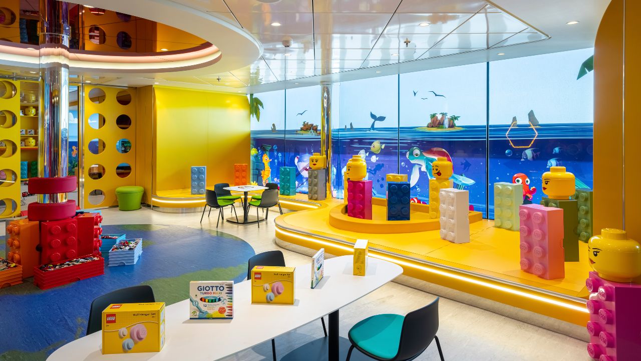 MSC Euribia boasts seven rooms dedicated to children and teens - and Lego is a highlight.