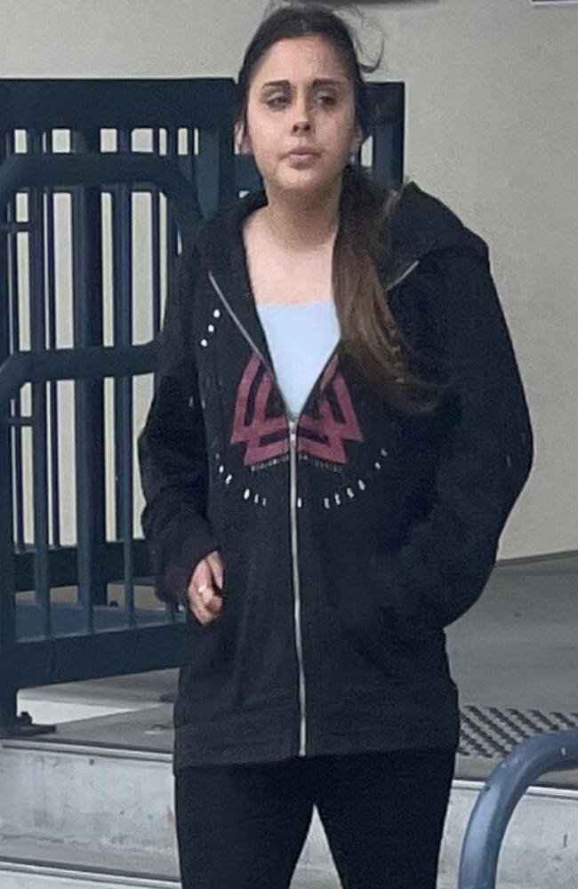 Selena Christine Stevens leaving the Redcliffe Magistrates Court on September 11, 2023.