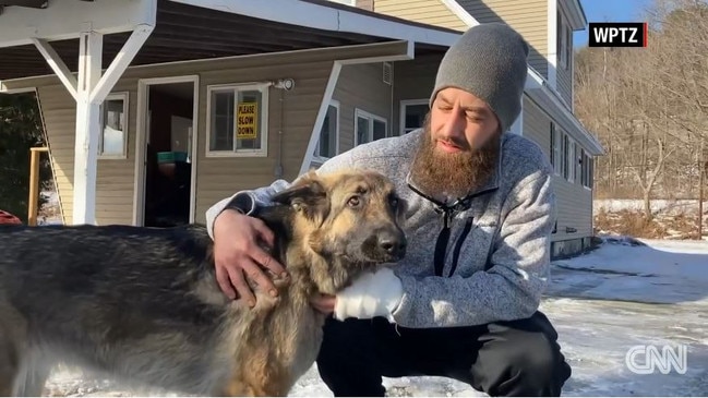 Tinsley with her owner Cam Laundry. Picture: