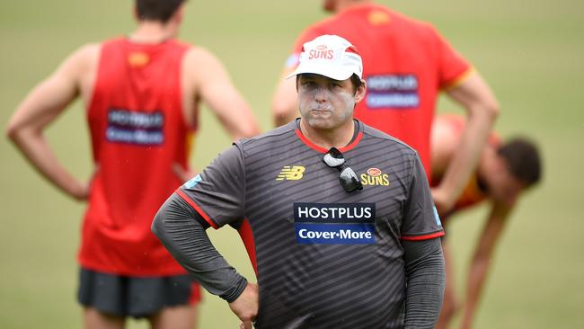 Senior coach Stuart Dew revealed why popular assistant Dean Solomon was cut adrift unexpectedly. (Photo by Matt Roberts/AFL Photos/via Getty Images)