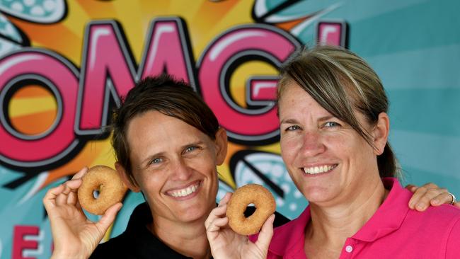 Nicole Knight and Tania Davies from OMG Decadent Donuts. Picture: Evan Morgan