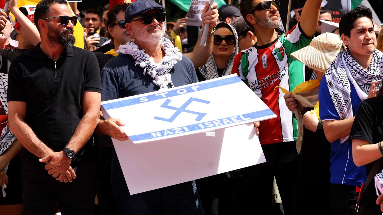 Alan Yazbek pleaded guilty in court to the charge of displaying a Nazi symbol at a pro-Palestine rally. Picture: NewsWire/Damian Shaw