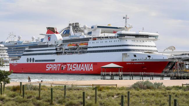 The Spirit of Tasmania ferry. (Photo by William WEST / AFP)