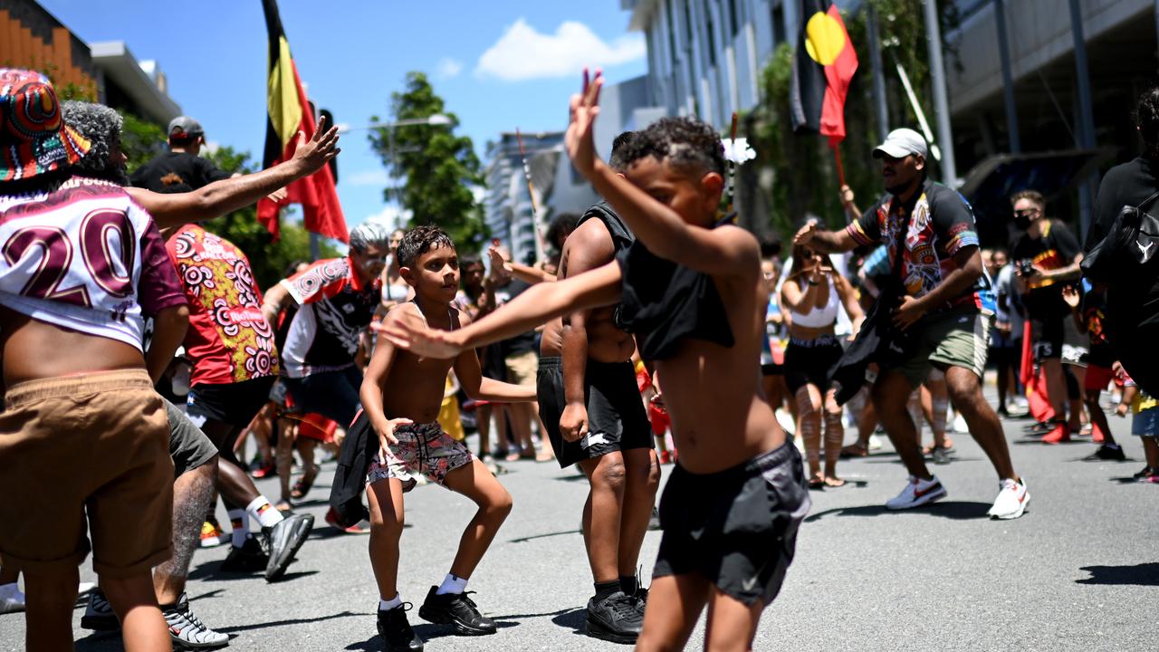 Influencer Fallon Gregory encourages people to share pictures of Invasion Day events on social media. Picture: NCA NewsWire / Dan Peled