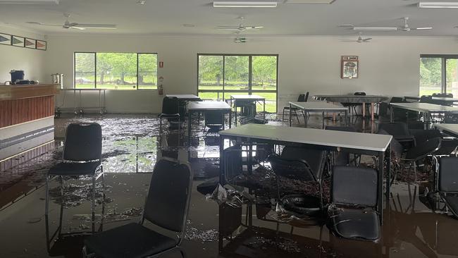 Samford Bowls Club inundated by floodwater. Picture: Brendan O'Malley