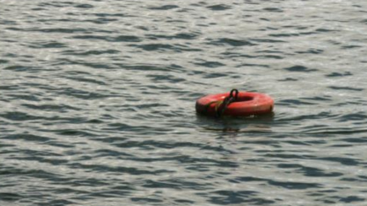 man falling off yacht