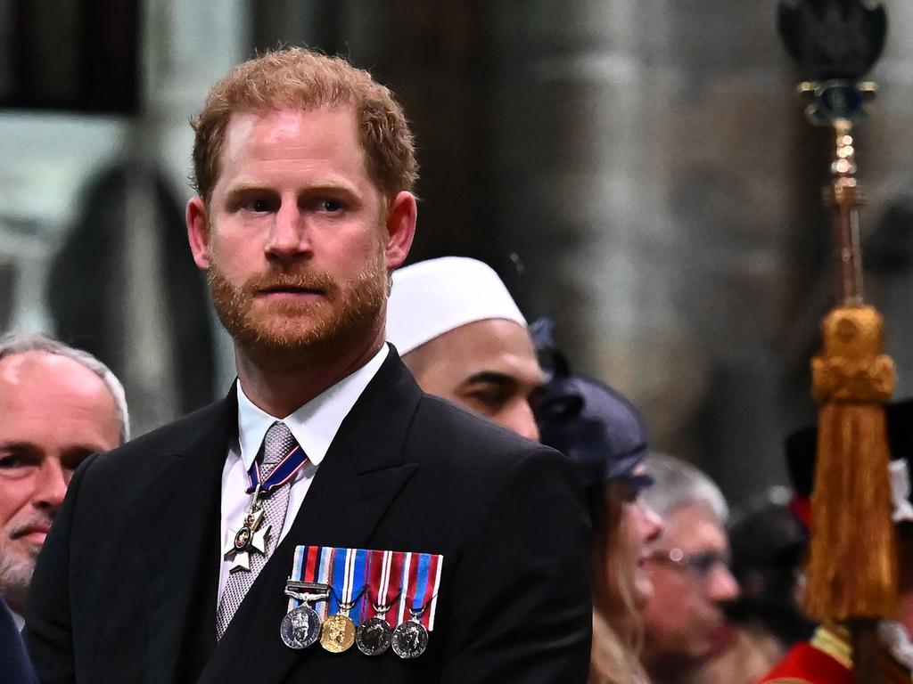 Prince Harry remains isolated from the Royal Family. Picture: AFP