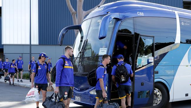 The Eagles were on en route to their new Gold Coast hub when news of the evacuation broke. Picture: Getty Images