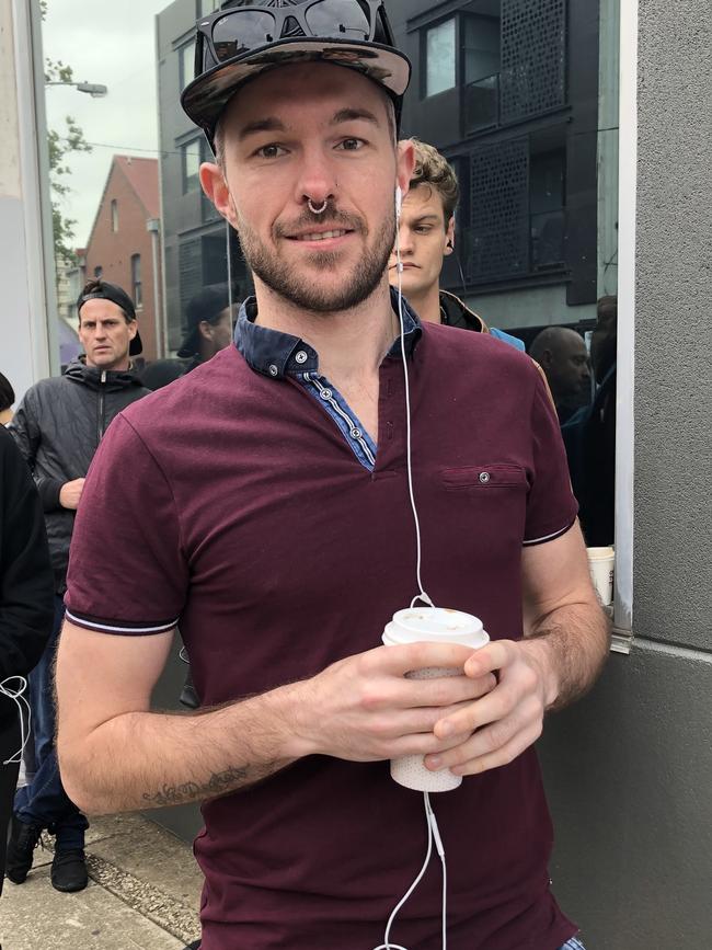 Brad Donald outside Prahran Centrelink.