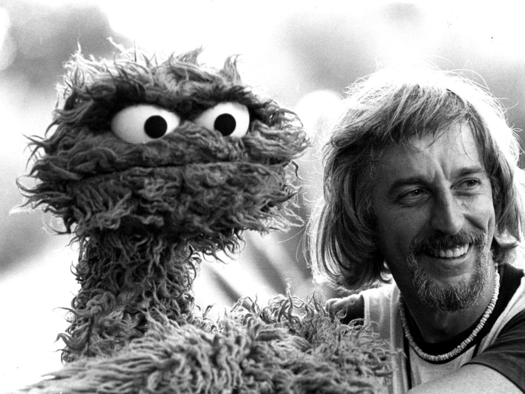 Caroll Spinney with Oscar the Grouch in younger years. Picture: Supplied