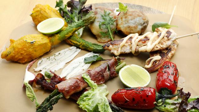 A platter of some of the authentic eats at Mi MamaZetas. Photo: Chris Pavlich.