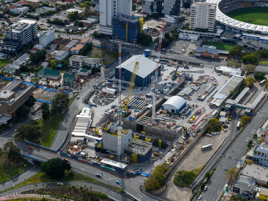 Woolloongabba aerial shot. Picture: Dan Peled via The Photo Pitch.