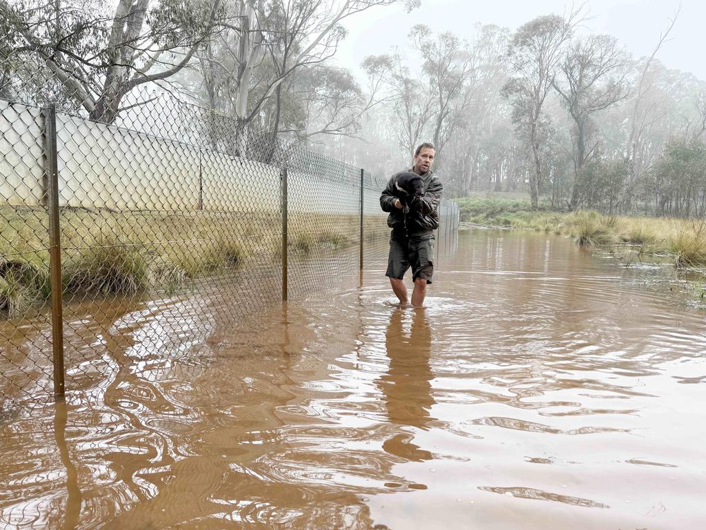 The sanctuary has been badly damaged but all the animals are safe and accounted for. Picture: Aussie Ark