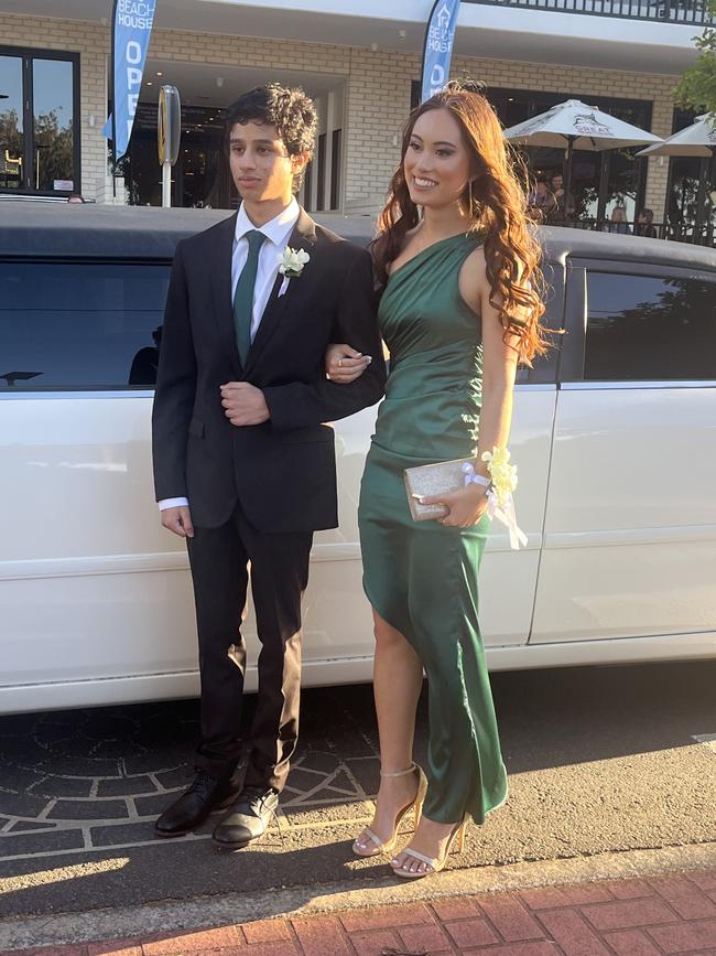 The students of Fraser Coast Anglican College arrive at their formal.