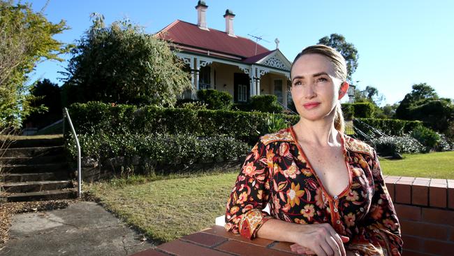 Rebecca Kenny is opposing plans to turn a heritage-listed property, Goldicott House into a 600-bed aged care home. Picture: AAP/Renae Droop