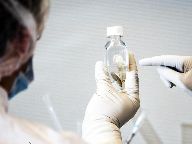 Workers at the Moderna lab. Picture: Wall Street Journal