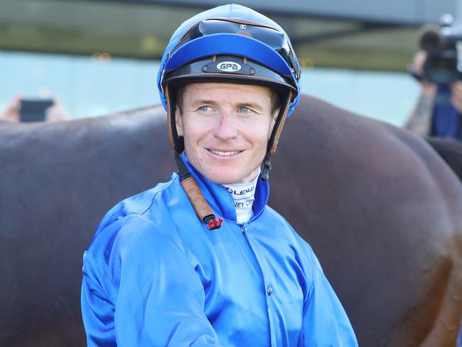 SYDNEY, AUSTRALIA - MARCH 18: James Mcdonald riding Anamoe wins Race 7 The Agency George Ryder Stakes during the Longines Golden Slipper Day - Sydney Racing at Rosehill Gardens on March 18, 2023 in Sydney, Australia. (Photo by Jeremy Ng/Getty Images)