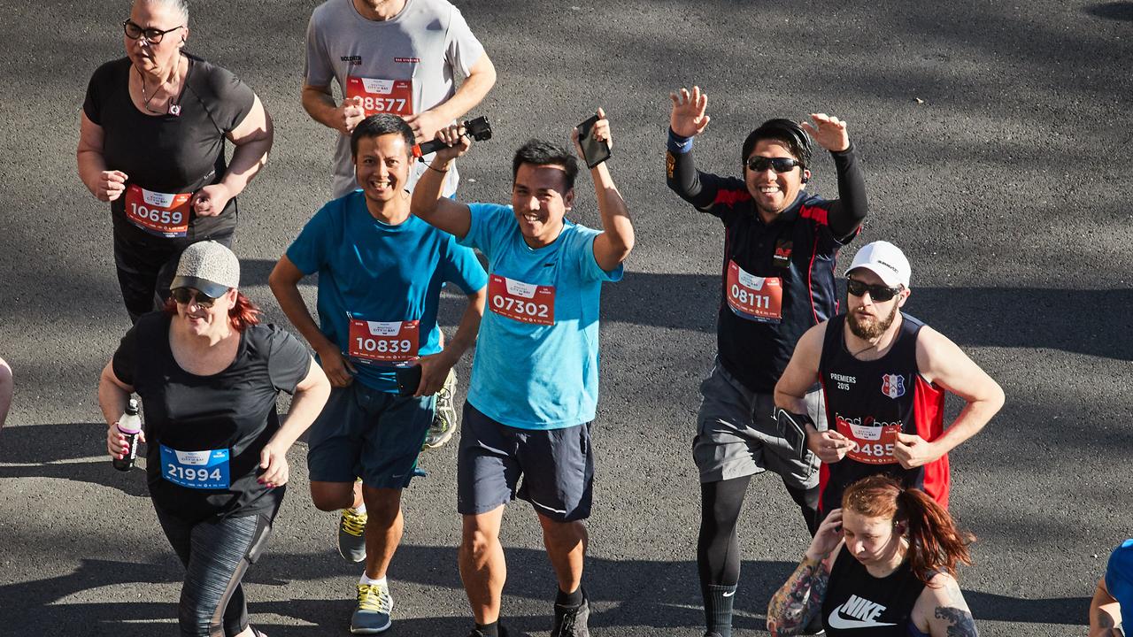 City to Bay participants running in Adelaide, Sunday, Sept. 15, 2019. Picture: MATT LOXTON