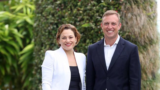 Health Minister Steven Miles and Deputy Premier Jackie Trad at Lady Cilento Children's Hospital. Pic Bruce Long