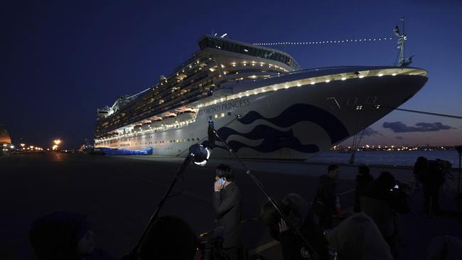 One of the South Australian cases of coronavirus contracted the COVID-19 disease while on the quarantined cruise ship Diamond Princess in Yokohama, Japan. Picture: AP / Eugene Hoshiko