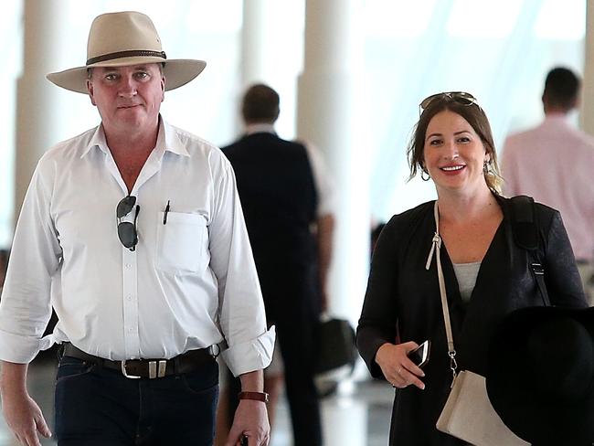 Former Deputy Prime Minister Barnaby Joyce and his pregnant partner Vikki Campion will be in Sandra Sully’s wrap. Picture: Kym Smith