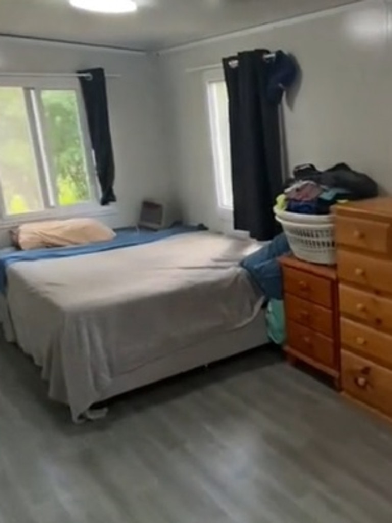 Inside one of the two bedrooms. Picture: TikTok / @zacharysouth