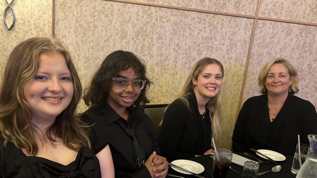 Georgia Russell, Elvie Sandow and Jessica and Katrina Goldsmith at the FCASS Next Gen Show Ball.