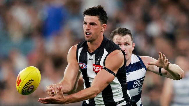 Scott Pendlebury believes the AFL’s best players are underpaid. (Photo by Dylan Burns/AFL Photos via Getty Images)