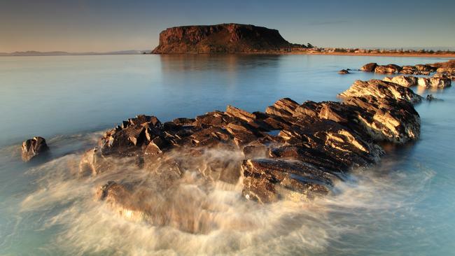 The Nut and Stanley Peninsula, northwest Tasmania, where plans for a 12-turbine wind farm for the tip of the peninsula have become an election issue. Picture: David Murphy