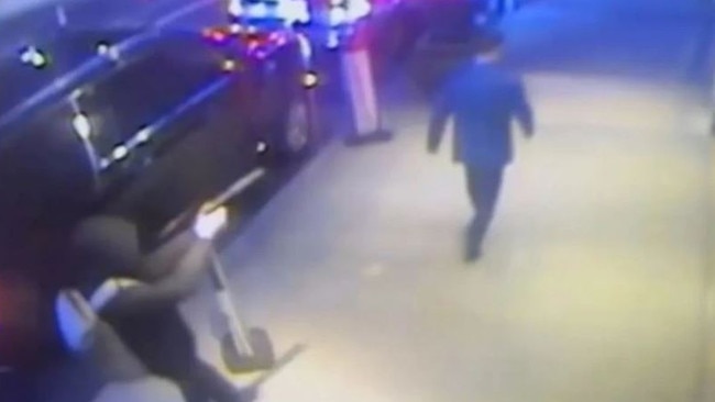 Chilling video shows the gunman shooting at United Healthcare CEO Brian Thompson. Picture: New York Post