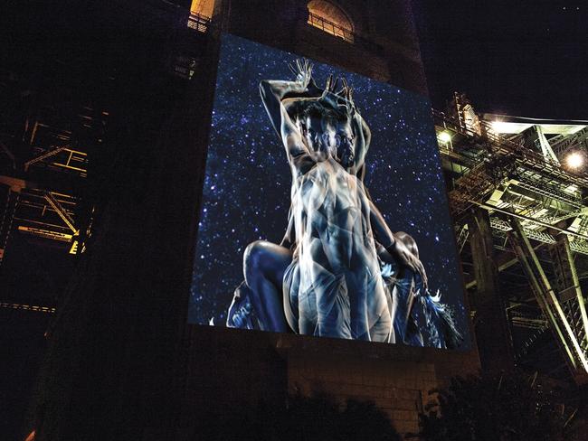 Vivid Sydney 2018: EORA Dark Emu. Artist impression by Bangarra Dance Theatre.