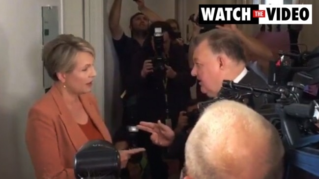 Tanya Plibersek clashes with Craig Kelly in halls of press gallery 