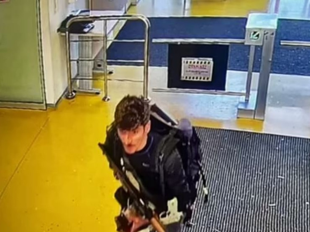 Four people have been killed in an apparent “terrorist attack” on a top Turkish defence firm. CCTV released by Turkish broadcasters shows a man holding an assault rifle. Picture: X