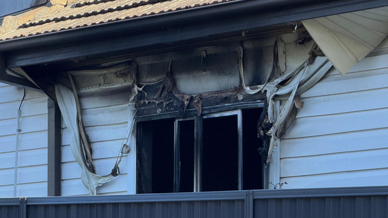 The blaze in the home. Picture: NewsWire/ Gaye Gerard