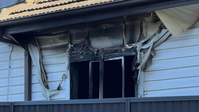 The blaze in the home. Picture: NewsWire/ Gaye Gerard