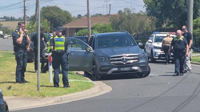 Four youths were arrested after travelling in two allegedly stolen cars through Geelong suburbs on Monday.