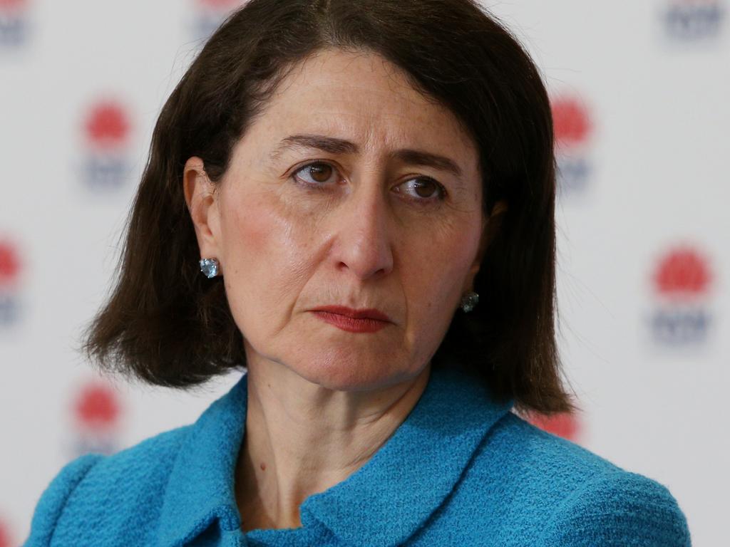 NSW Premier Gladys Berejiklian said she was ‘absolutely disgusted’ by the anti-lockdown protest. Picture: Lisa Maree Williams Pool/Getty Images