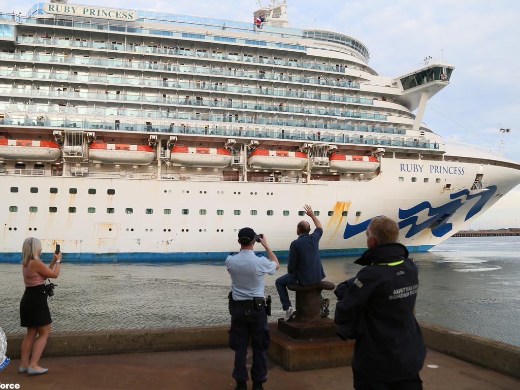 More than 20 passengers on board the ship have died and 600 have been infected. Picture: AAP Image/Supplied by NSW Police